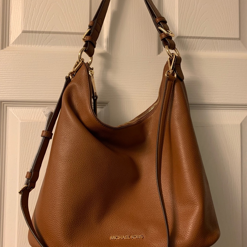Michael Kors Lupita Large Leather Satchel